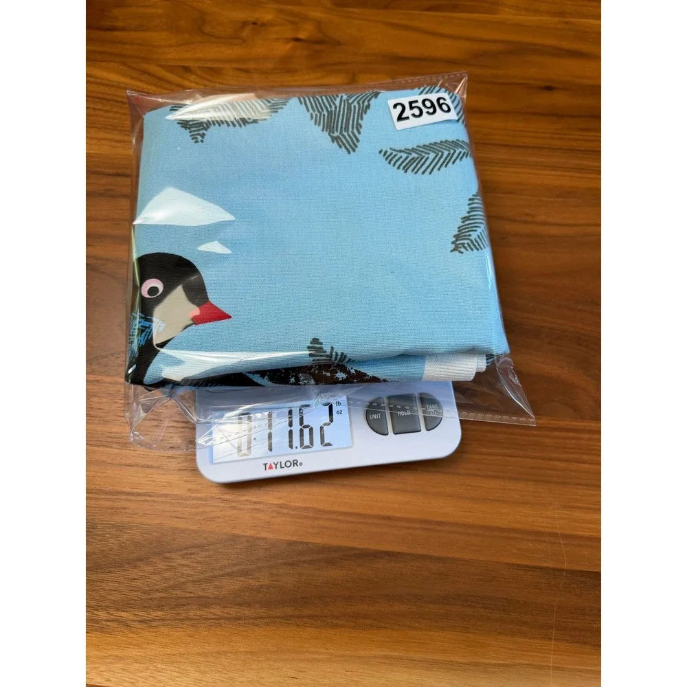 IKEA Malin Akerblom Bird Fabric 36x57 Blue Scandi Parrots Home Decor Sew